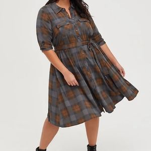 Torrid SHIRT DRESS - OUTLANDER TARTAN Size 2